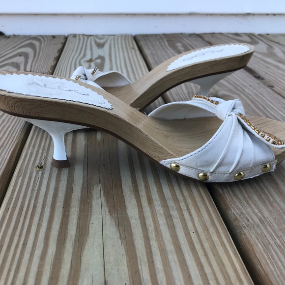 Aldo Shoe Womens Sandal Platform Heel White - Picture 6 of 8
